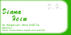 diana heim business card